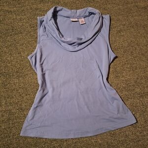 Canyon River Blues Light Blue Cowl Neck Tank Top